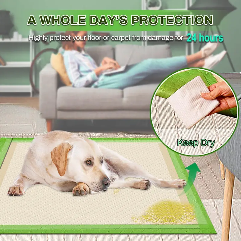 Extra XLarge Puppy Pads 73x119cm, Super Absorbent Thicker Puppy Training Pads, Leak-proof, Fast Drying, Suitable for dogs, cats, rabbits (50 Counts) Size Name:Extra XLarge-73x119cm 5