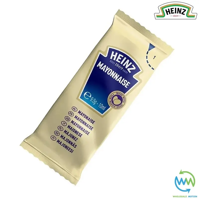 HEINZ MAYONNAISE Sachets 9.5g 10ml SAUCE Individual Single Portion SACHET Mayo 1