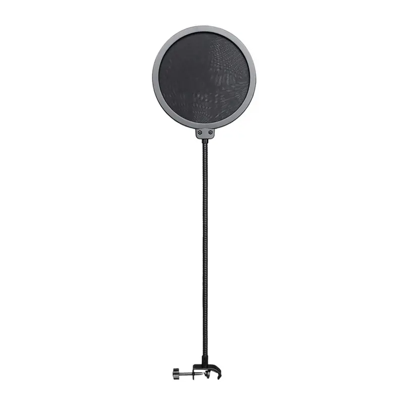 2X Microphone Pop Filter Swivel With Double Layer Sound Shield Guard Wind UK 5