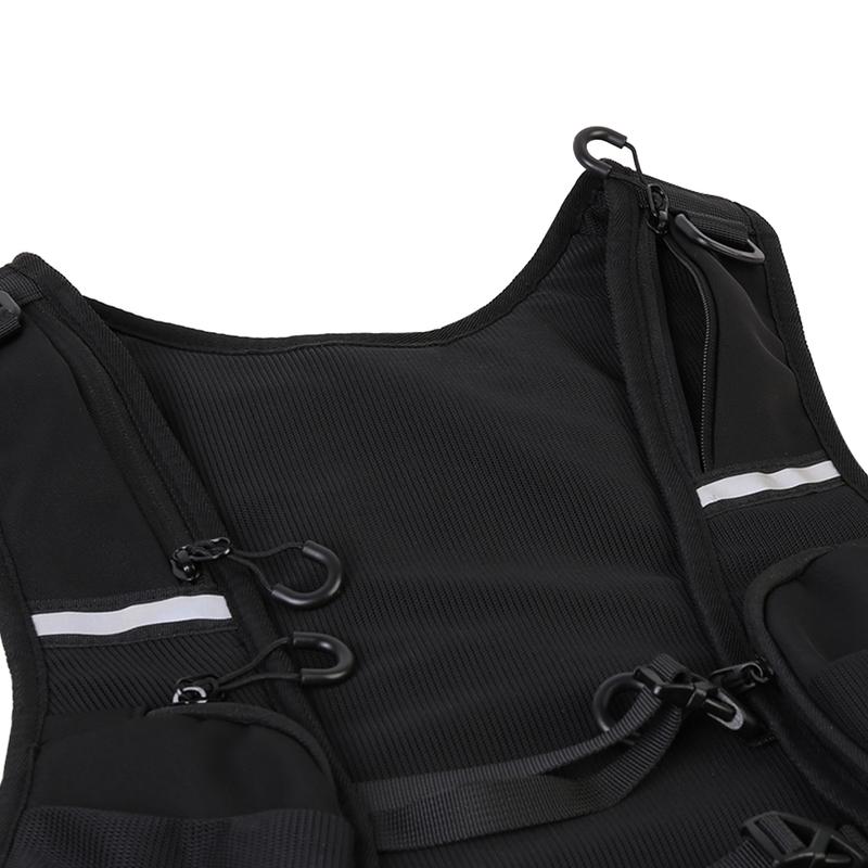 Cycling Running Vest Bag Reflective Hydration Vest Storage Bag Lightweight Backpack - Black 4