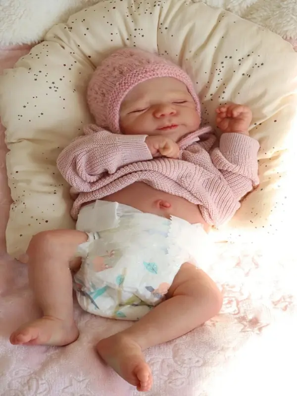18-20" Cuddly Soft Vinyl Pascale Reborn Baby Girl, Realistic & Handmade Doll 4