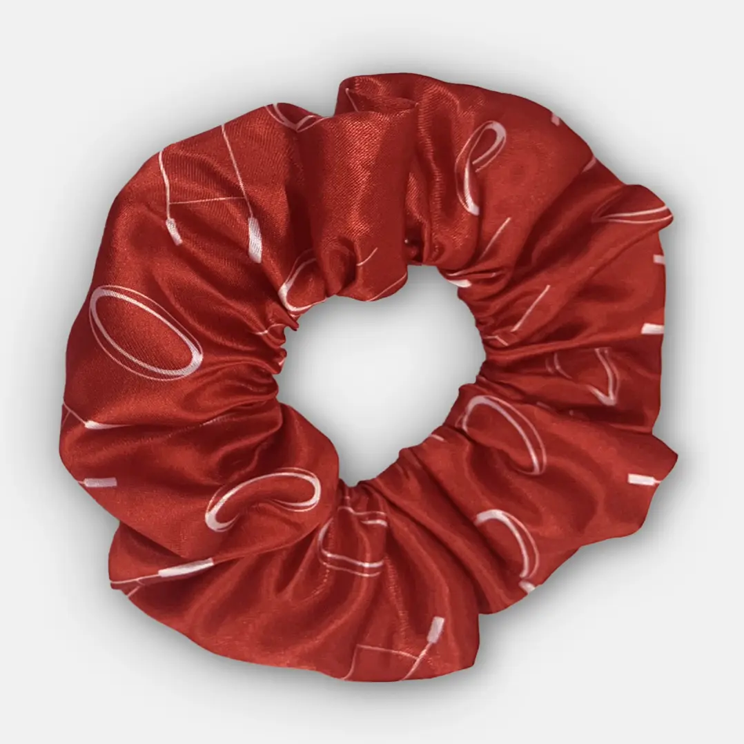 RBL Scrunchie (Red/White) - A Great Gift for a Rugyb Fan - Sporty Hair Accessory