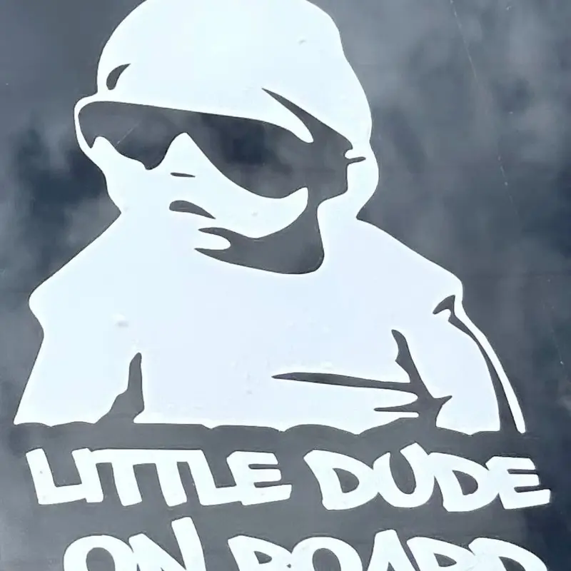 Little Dude on Board Vinyl Decal Car Sticker - Perfect for Car Enthusiasts stickers 0