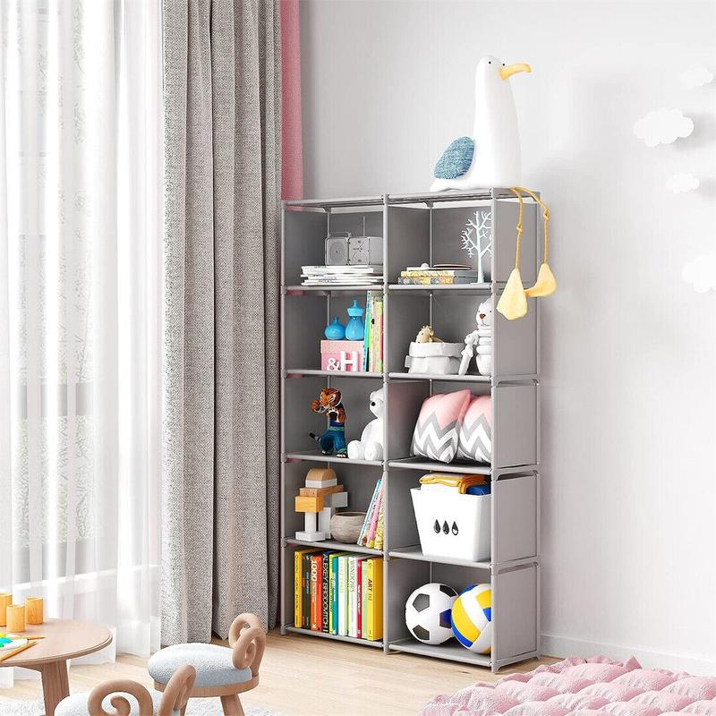 10 Cubes Book Shelves Storage Shelf Bookcase Display Unit Organizer Modern Style 3