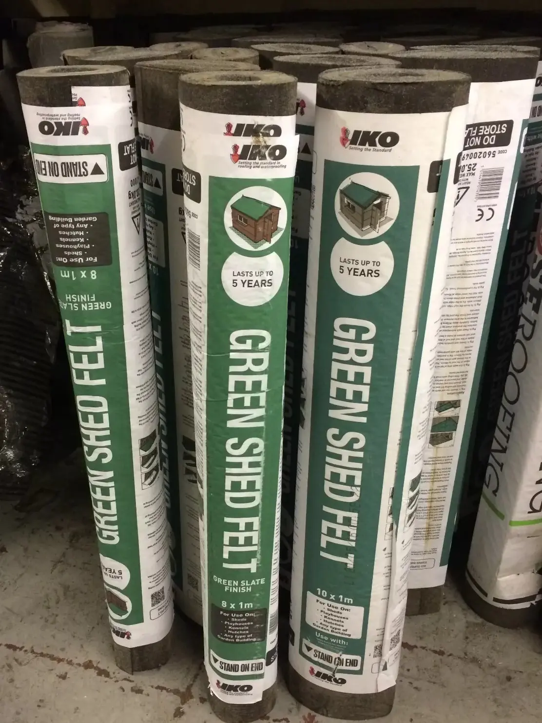Roofing Sheets Shed Felt IKO Green Mineral Roof Sheet 6m 5m 4m 3m 2m 1m x 1 m