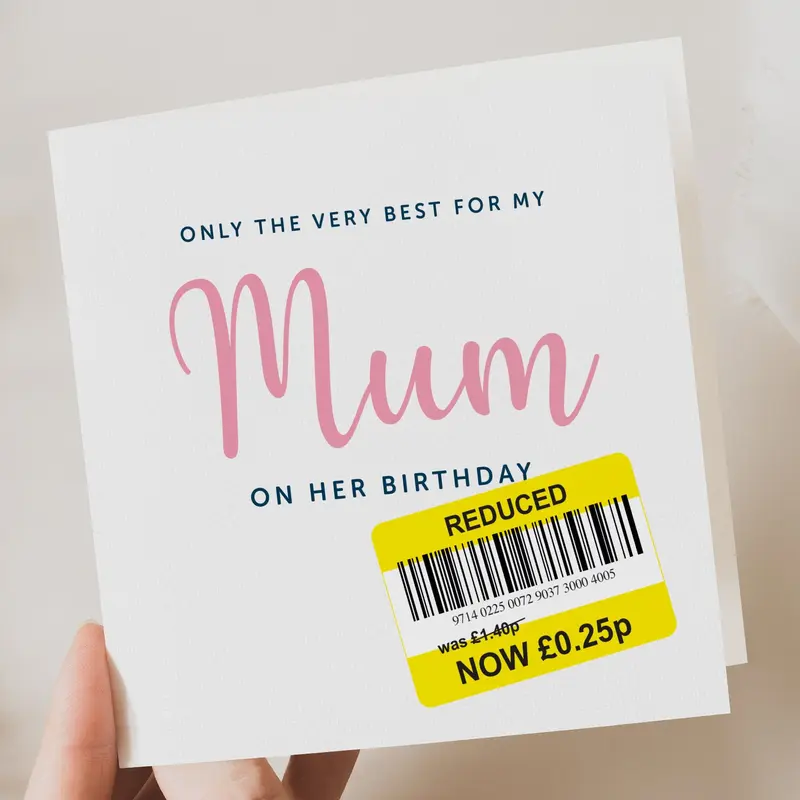 Birthday Card for Mum | Funny Birthday Card | Mum Funny Card | Fun Birthday Day Card | Birthday Day Gift Mum | Funny Card her | Reduced card 0