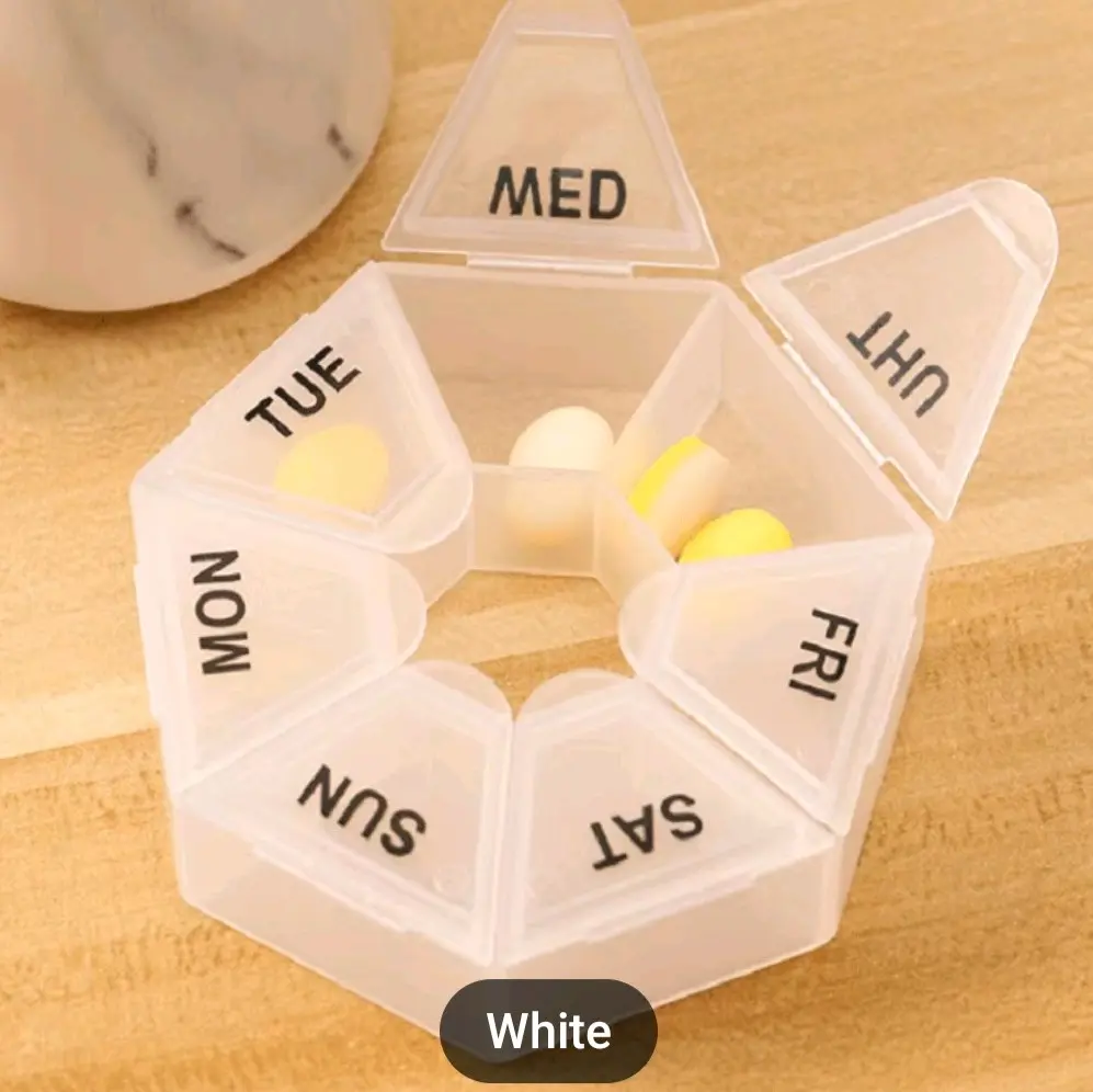 Daily Tablet Organizer for Convenient Storage Pill Medicine Portable Healthcare Aid