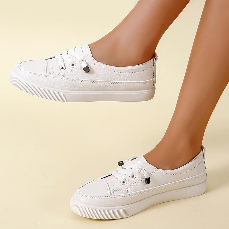 Product Introduction of Chic Slip-On Sneakers - Comfortable Low Top Design - Versatile White, Perfect for Casual Outings Walking Shoes Sports Shoes Girl Trainer Athletic Runner Training Footwear Closed Women Running 9