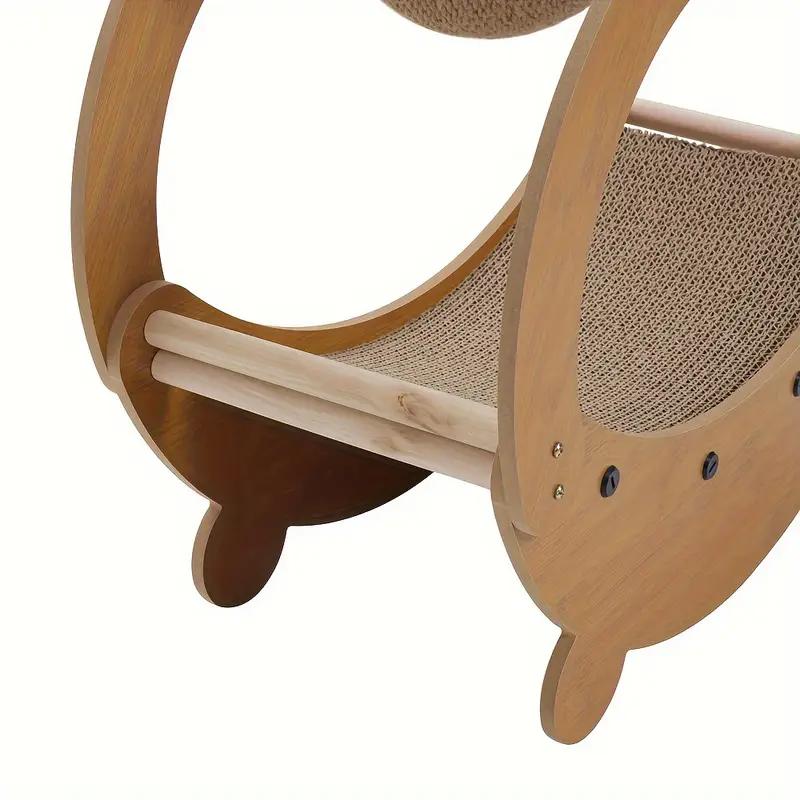 Product Introduction of Moonboat Shape Cat Tree Scratching Post Board Climbing Activity Centre Bed Sofa Toys Scratcher with Ball cat  furniture 4
