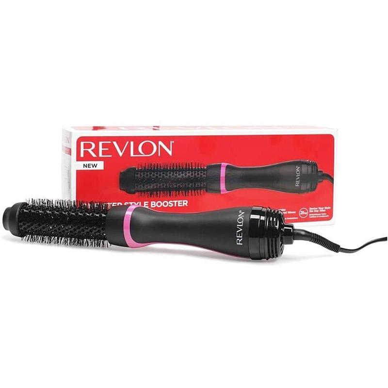 Revlon Round Brush Dryer and Hair Styler with 820W Airflow Dryer Motor and Ceramic-Coated Barrel - One Step Root Booster - For Volume, Flips, Waves and Soft Curls - Ionic Technology for Reduced Frizz and Static 2
