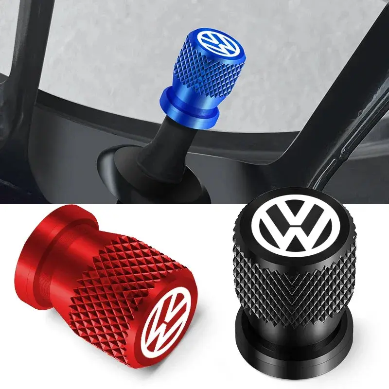 4Pcs Tyre Valve Dust Caps for VW - High-Quality Performance