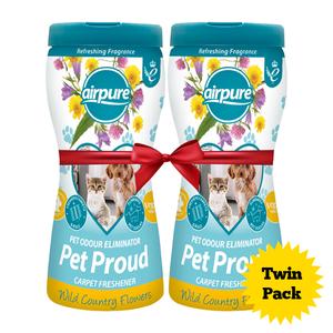 AirPure Pet Proud Carpet Freshener Powder Multi-pack for Lasting Odor Elimination on Carpets and Rugs