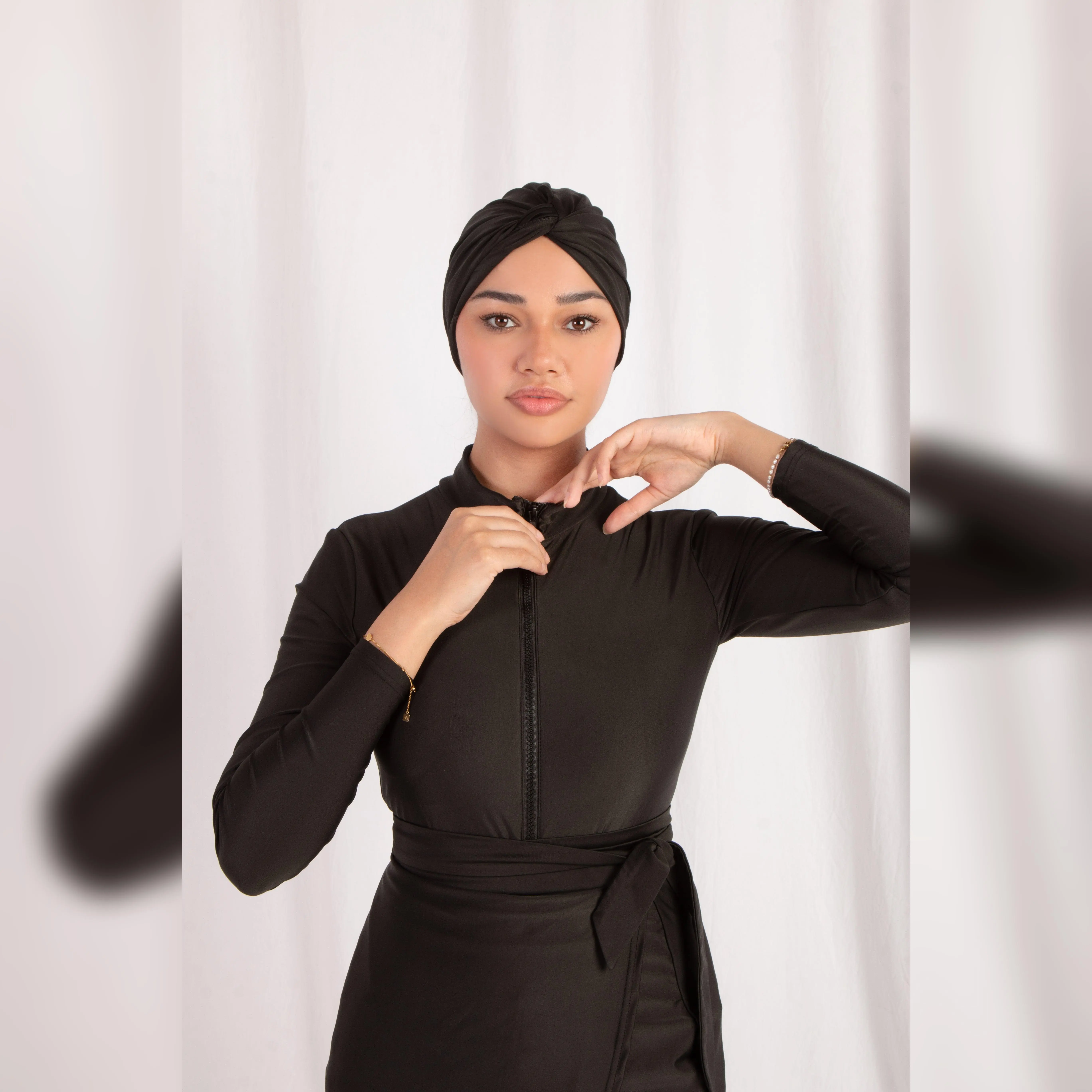 Imaan Swim Turban - Black