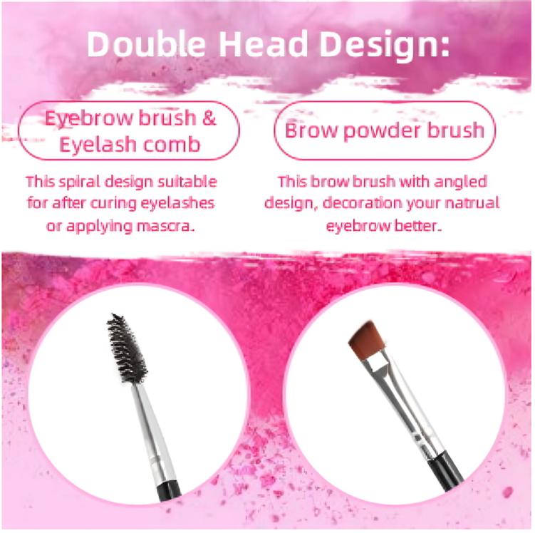 Product Introduction of Double Ended Eyebrow Brush, Professional Angled Eyebrow Brush and Spoolie Brush, Beauty Makeup Brush, Product for Girls & Woman Cosmetic eyelash  brush 6
