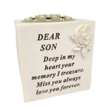 option selection - cream & gold Rose flower vase 4