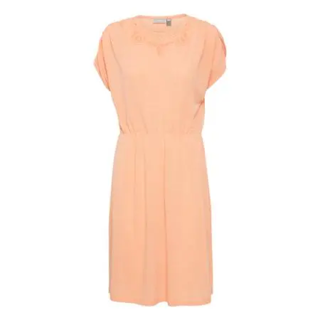 Preowned Peach Jersey dress Casual Summer Womenswear Vintage Secondhand