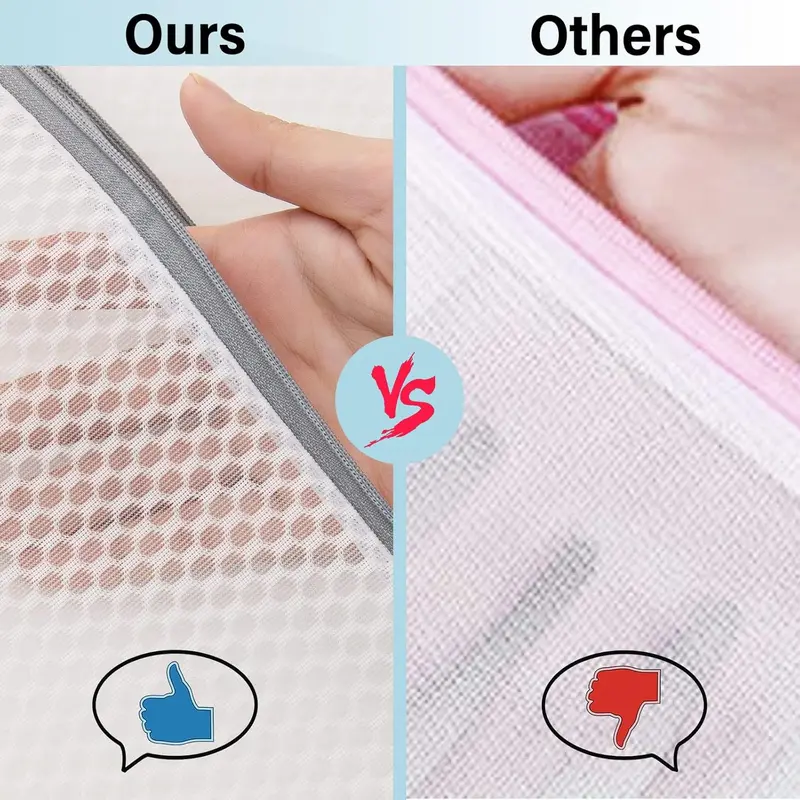 Delicates Wash Bags, GOFRIEND Laundry Bags Zippered Washing Machine Fine Mesh Bag for Delicates Blouse, Hosiery, T-shirt, Socks, Underwear, Bra, Lingerie... Set 5