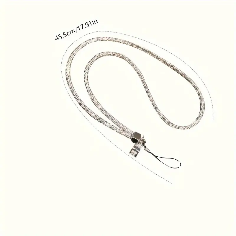 Luxury Full Diamond Phone Lanyard Neck Strap with Durable Rhinestone Tether, Fashionable Beaded Mobile Chain, Sparkling Universal Cellphone Holder Accessory 2