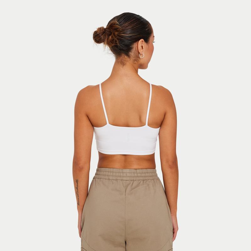 Womens Essential Crop Top - White 1