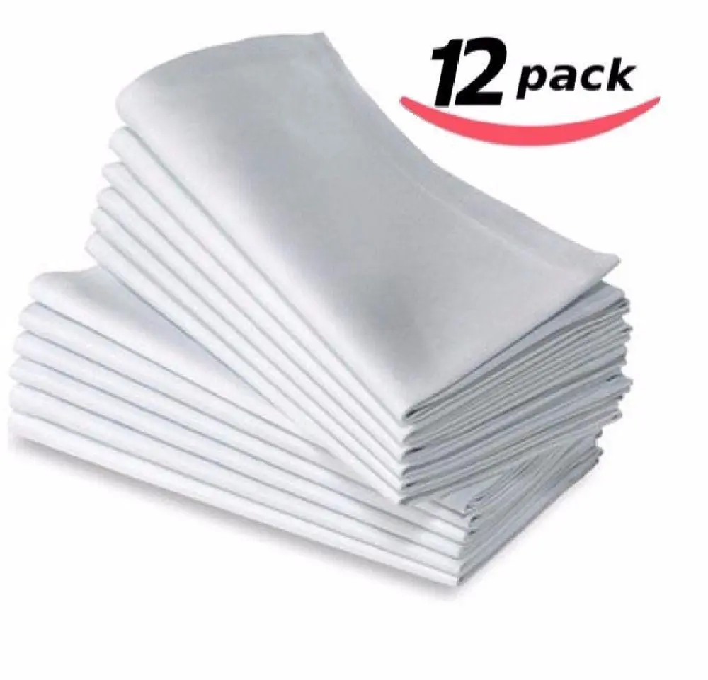Luxurious Cotton Cloth Napkins 18'' x 18'' - Elegant & Absorbent - 12 Pack - Tableware, Cutlery Washable