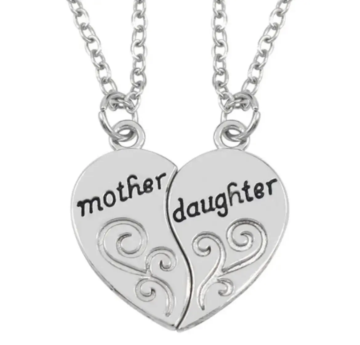 2 pc mother and daughter necklace chain Mother’s Day gift