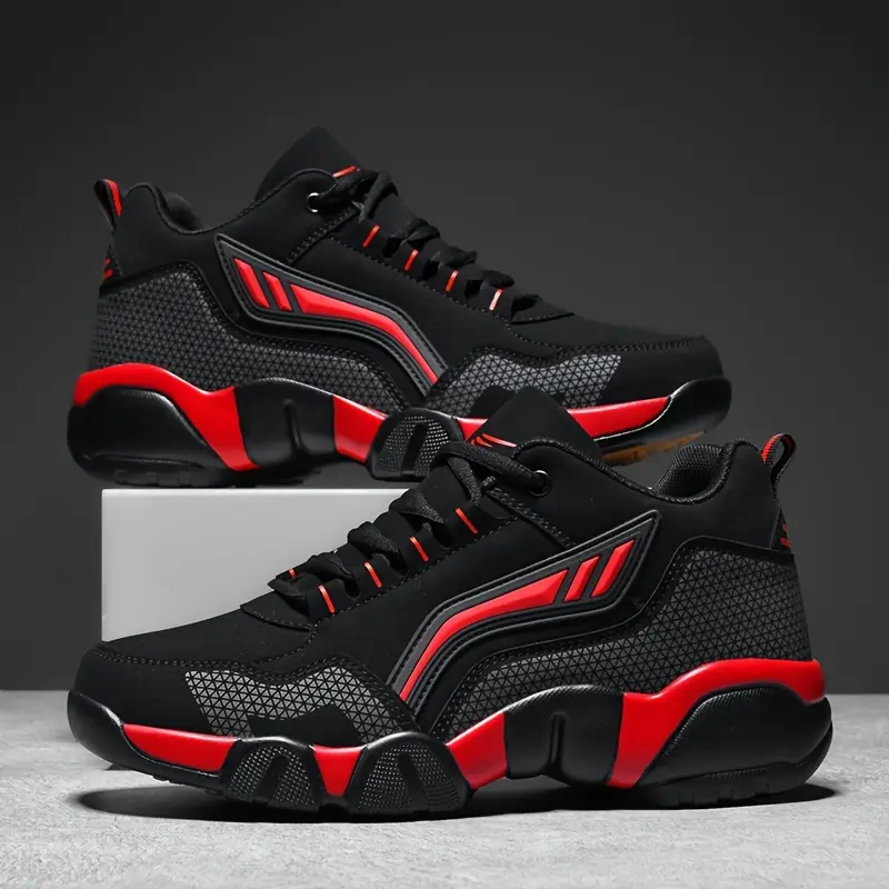 Comfortable Waterproof Men's Faux Leather Sneakers - Non-Slip Rubber Sole for All Seasons, Casual & Sporty Style