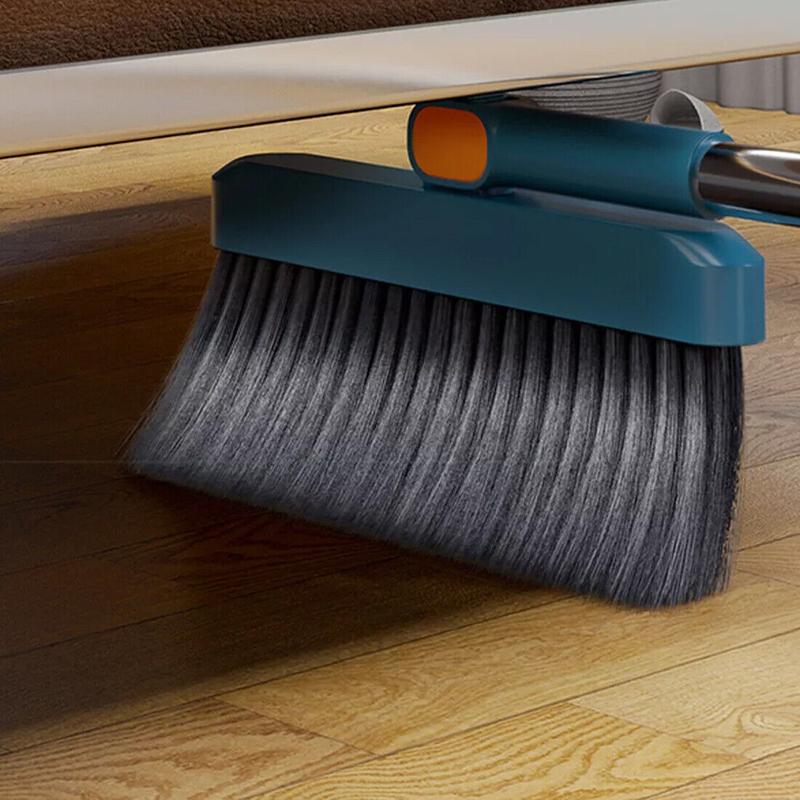 Product Introduction of Long Handled Dustpan and Brush Set Strong Metal Handle Dust Pan & Broom Sweeper Cleaning Collapsible 8