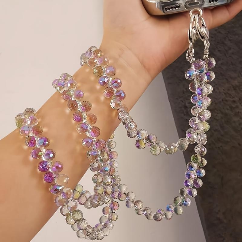 Product Introduction of Luxurious Transparent Crystal Pendant Phone Chain with 120cm/47.2inch Length - Perfect for a Formal Occasion 3