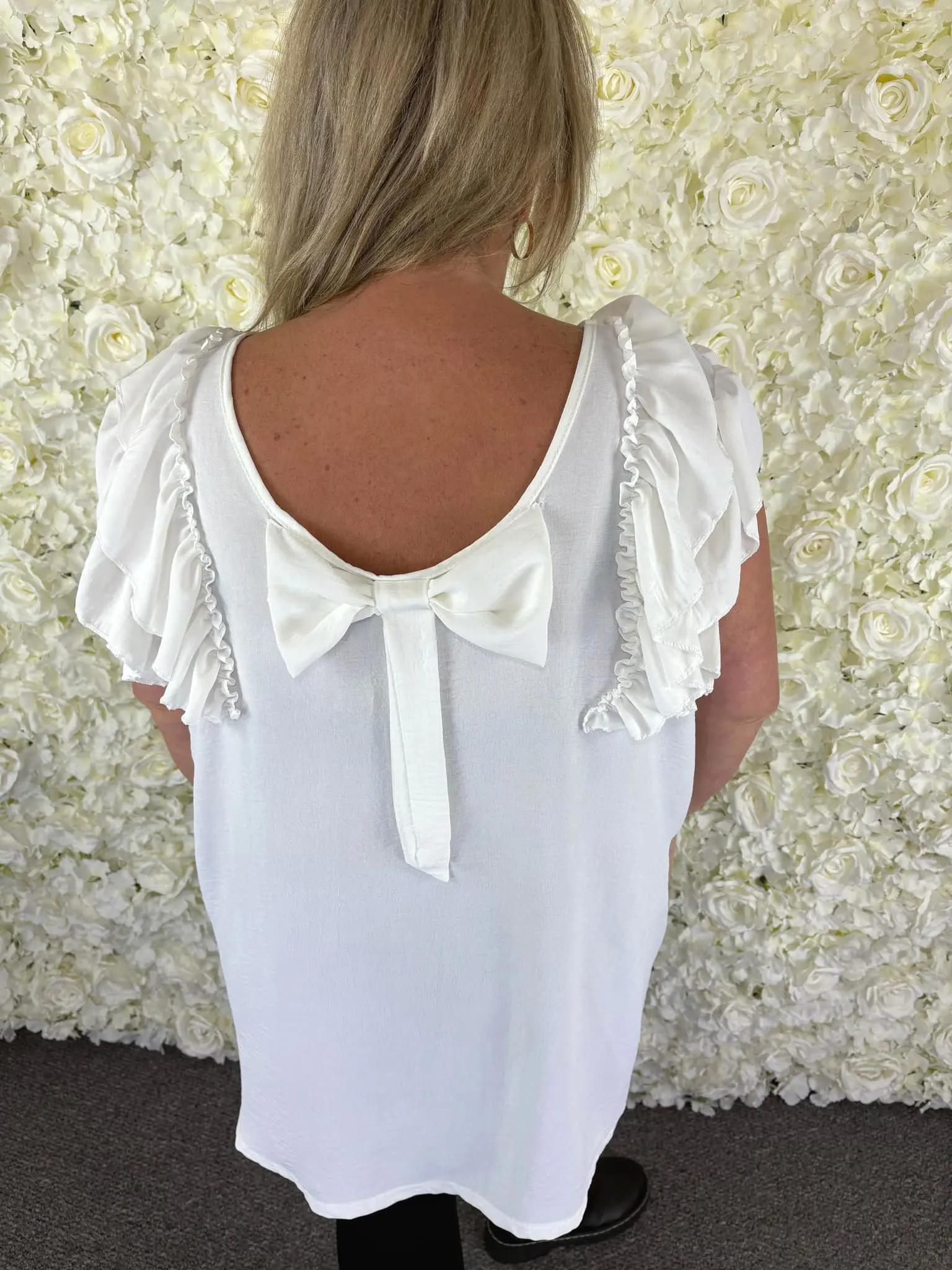 JB ABLE Ruffle & Bow Blouse 18 to 24/26 Plus Size Curve