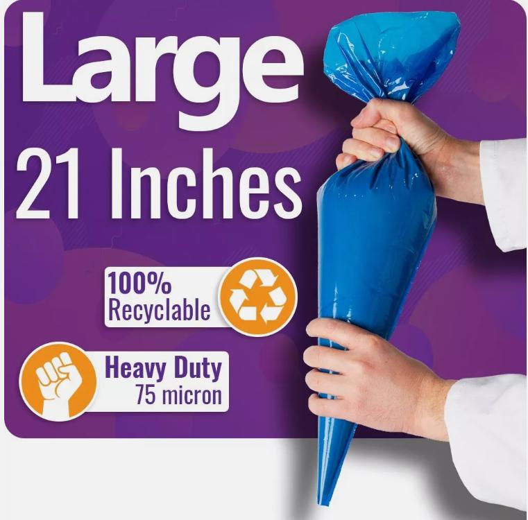 Product Introduction of Blue Disposable Icing Piping Bags 21" Large Heavy Duty Mash Savoy Cake Non Stick pipingbag - Home & Kitchen Supplies - Bakeware Bakeware 2