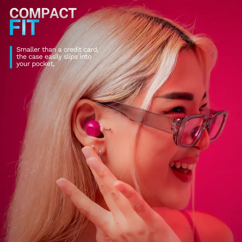 JLab Go Pop Active Noise Cancelling Earbuds, 24+ Hour Playtime, True Wireless, Be Aware Mode, Custom Touch Controls, IP55, 3 Sets Gel Tips, Android/iOS, Bluetooth 3
