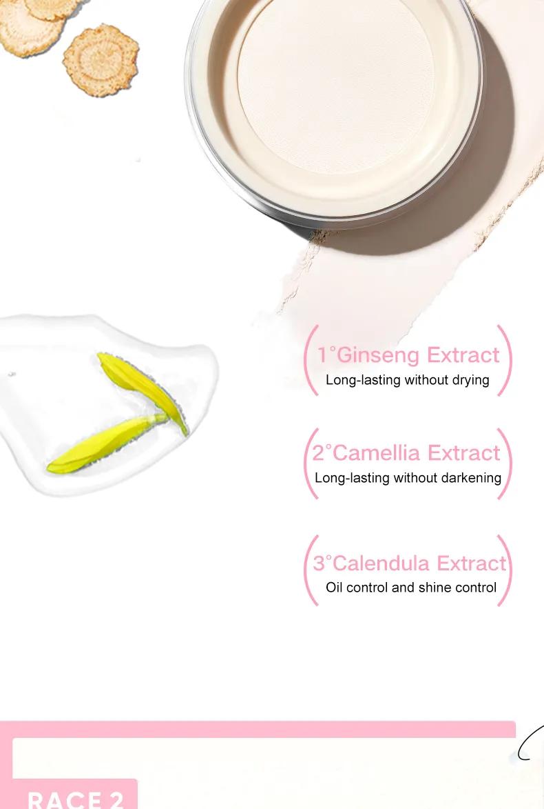 Product Introduction of JUDYDOLL Marathon Setting Powder Loose Focus #01 Nude Long Lasting Breathable Loose Powder Oil Control and Moisturizing 8 Micron Soft-Focus Particles 5