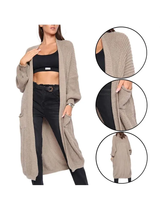Ladies Women New Cardigan Sweater Fashion Wear Top Stylish Cosy Long Length Jumper Womenswear 1
