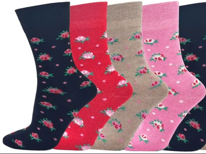 Premium Women's Diabetic Socks - Soft and Breathable Fabric - 12 Pairs - Comfort Comfortable Womenswear Essential Fit Outfit Style Geometric 1