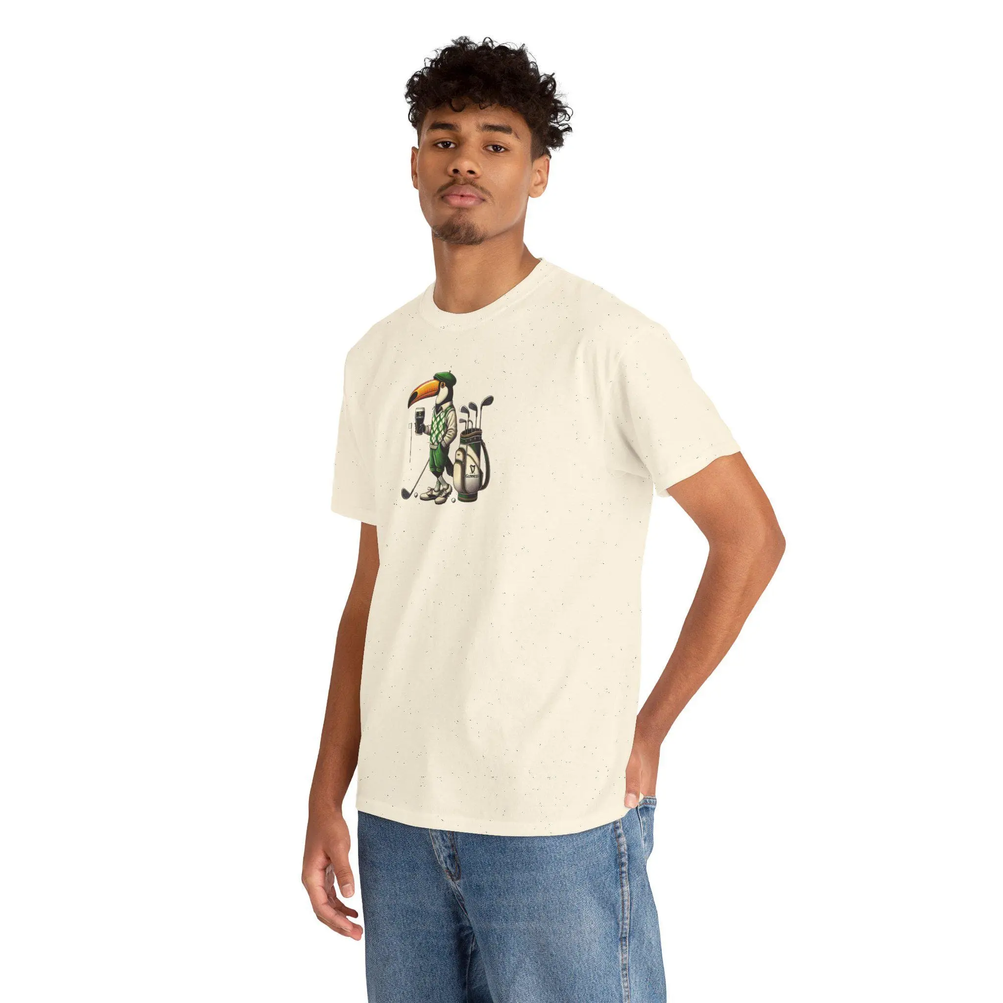 JestBrew Guinness Golf Irish Toucanbru Unisex Heavy Cotton Tee St Patrick's Day Shirt Golf Lover Gift Graphic Tee Beer Shirt UKY19025483