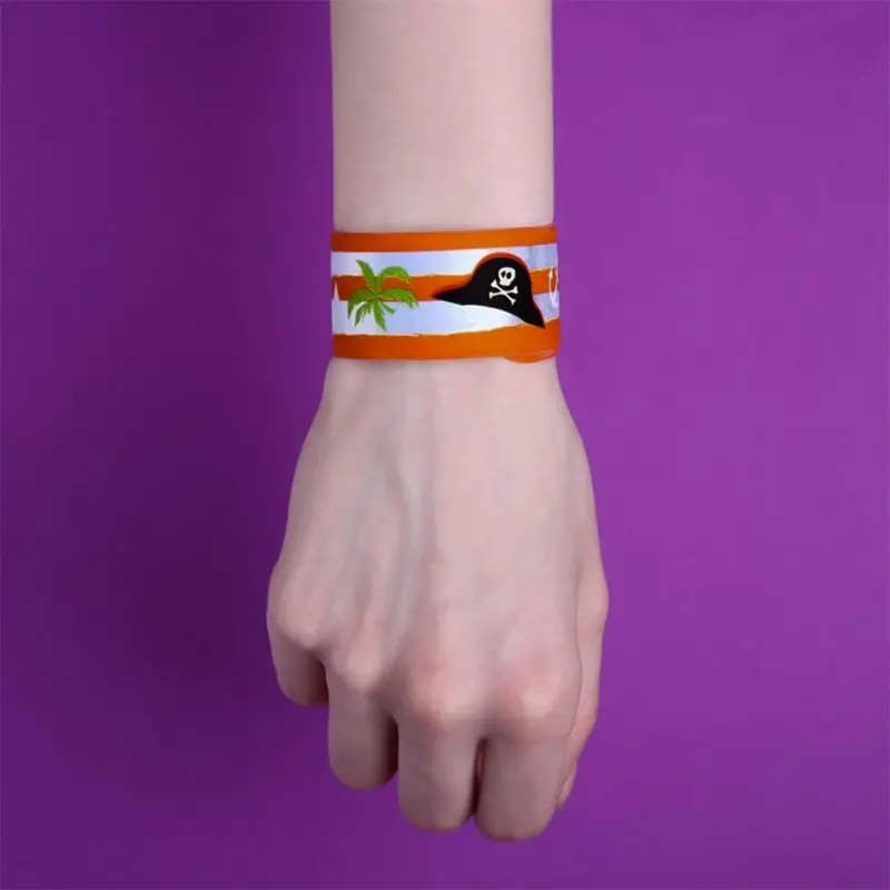 Assorted Wristband Gift - Slap Bands for Kids - Birthday Party Favours Pack - Snap Bands Kids Party Supplies 6