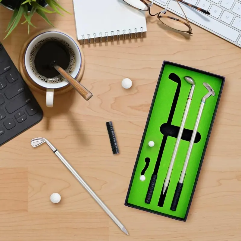 Mini Golf Club Putter Ballpoint Pen Set - Perfect Gift for Golfers, Dad, Christmas, and Friends 3