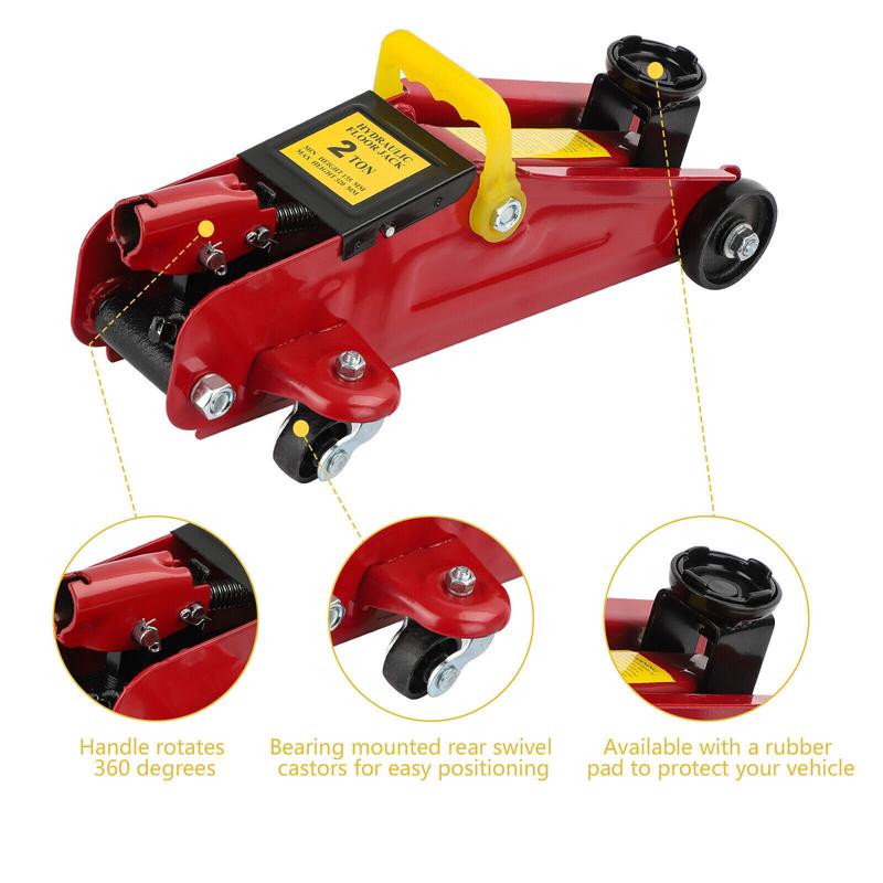 2Ton Hydraulic Trolley Floor Jack Low Profile Car Van Garage Lift TUV Effortless 7