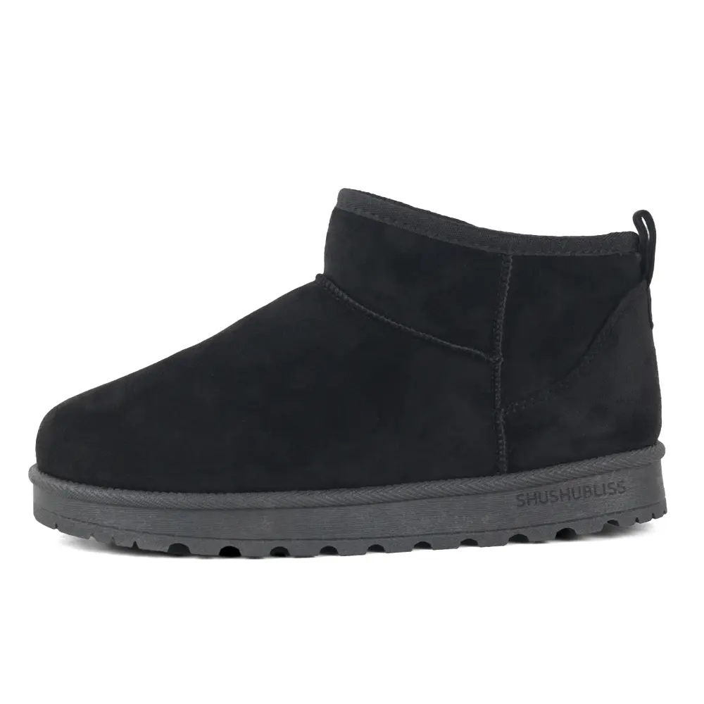 SHUSHUBLISS Women's Winter Suede Boots Mini Boots Ladies Indoor Outdoor Non-Slip Boots Women's Comfortable Warm Home Boots Women's Fashion Ankle Boots Ladies Walking Shoes
