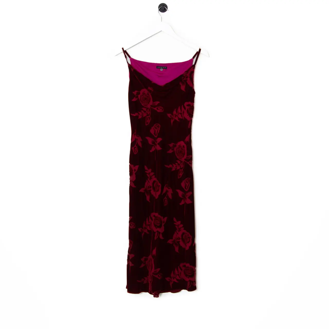 Floral Black and Red Dress
