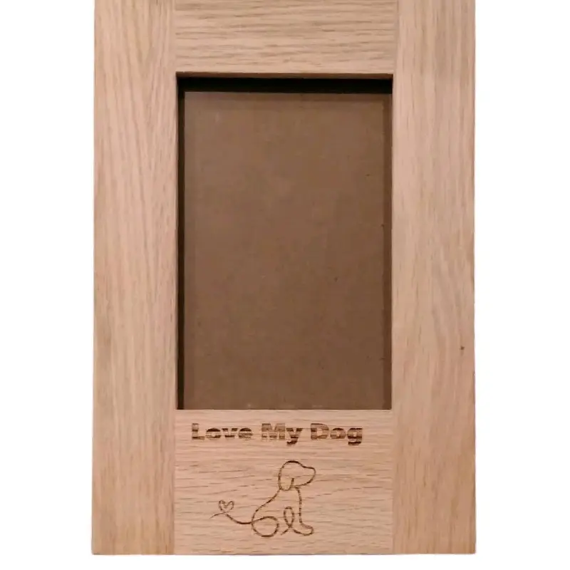 'Love My Dog' Deluxe Solid Oak Photo Frame for 6x4" Photo (23.7x16.2x1.3) 2