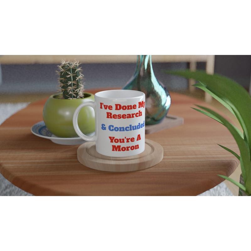 Funny Novelty Conspiracy Theorist White 11oz Ceramic Mug, Science Coffee Cup 2