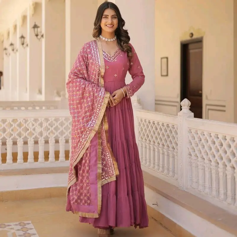 Fancy Gown with Deep Back Cut