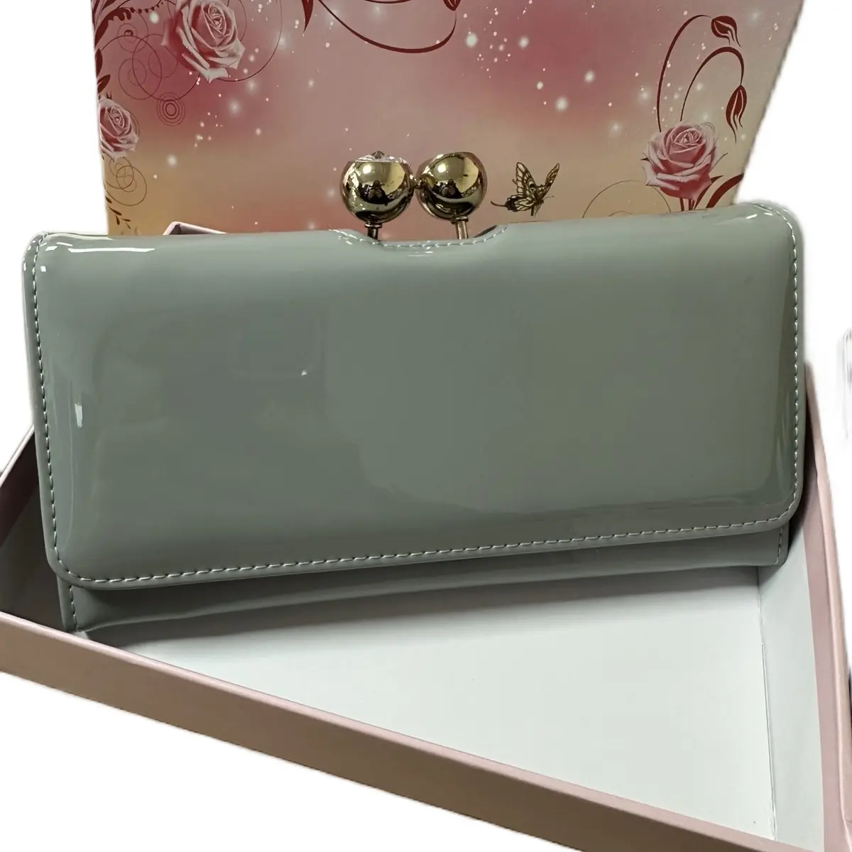 Craze London Women's Designer Patent Wallet Evening Clutch Coin Purse