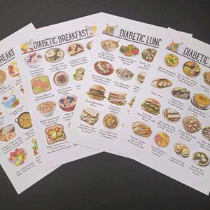 Diabetes Meal Plan, Food Chart, Grocery list, BM Blood Sugar log, Diabetic food list, Meal Planner, Diabetic Diet