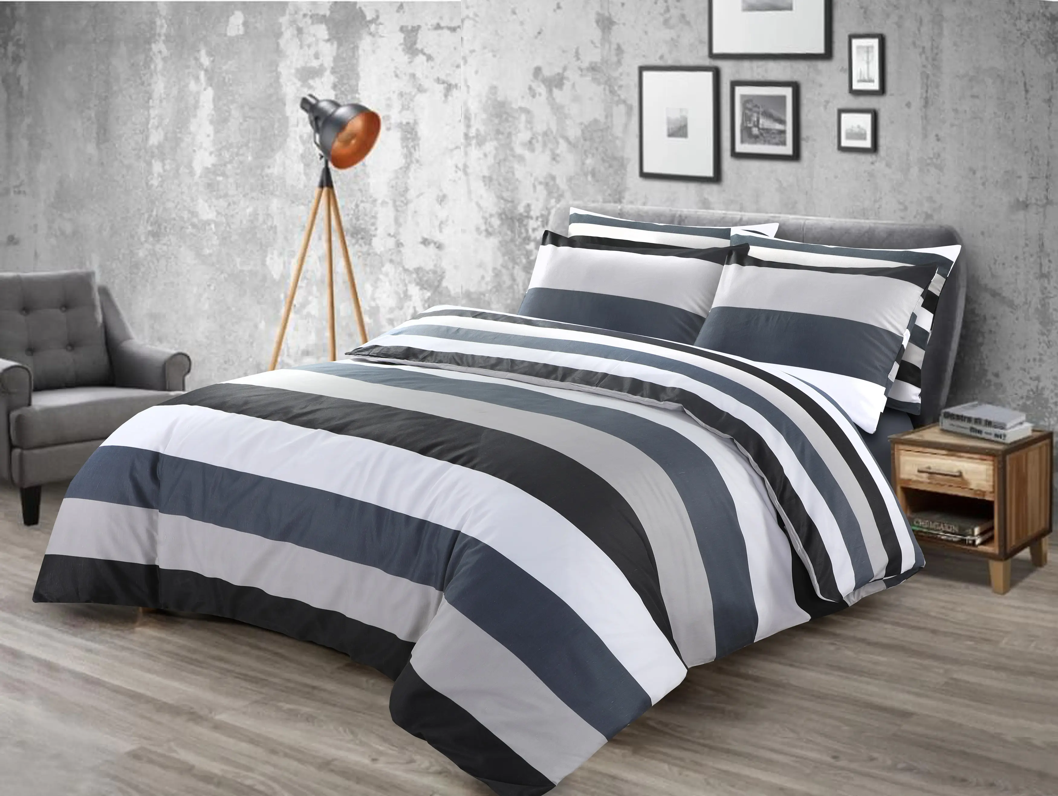 Printed Duvet Cover Sets 100% Soft Microfiber Quilt Covers Bedding Set Double King Super King Bed Size