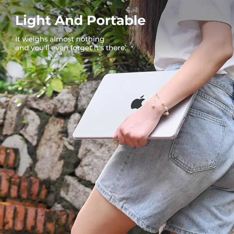 Macbook Air M3 M2 13.6 inch Case with Touch ID, Plastic Hard Shell, Smooth Shiny Surface 1