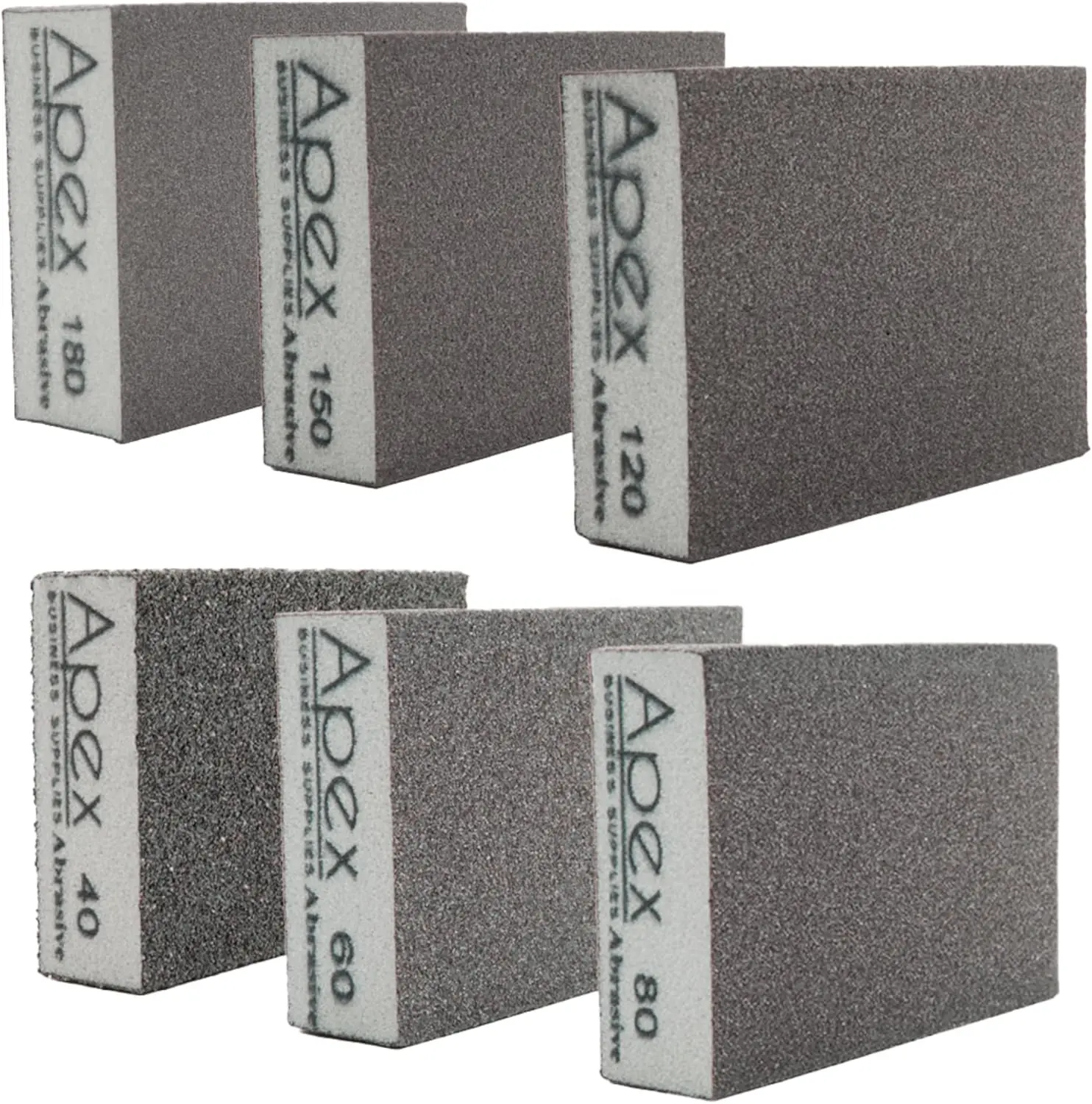 Sanding Block Wet And Dry 5 Pcs  Sanding Sponge Dual-use Abrasive Pads Washable And Reusable & Rust Removal Sanding Block P40 to P180 Grits