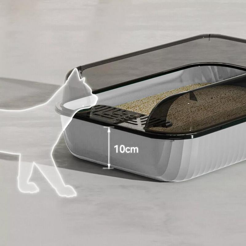 Product Introduction of Open Large Cat Litter Box High Side Deep Splash-Proof Cat Toilet with Scoop UK 16