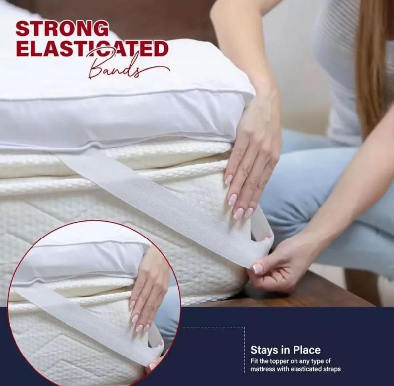Microfiber Mattress Topper, Hypoallergenic,Firm,Luxury,Comfortable and Affordable, Bed Topper for Back Pain or Side Sleepers. machine wash washable warm flat weave topper sale mattress  love 8